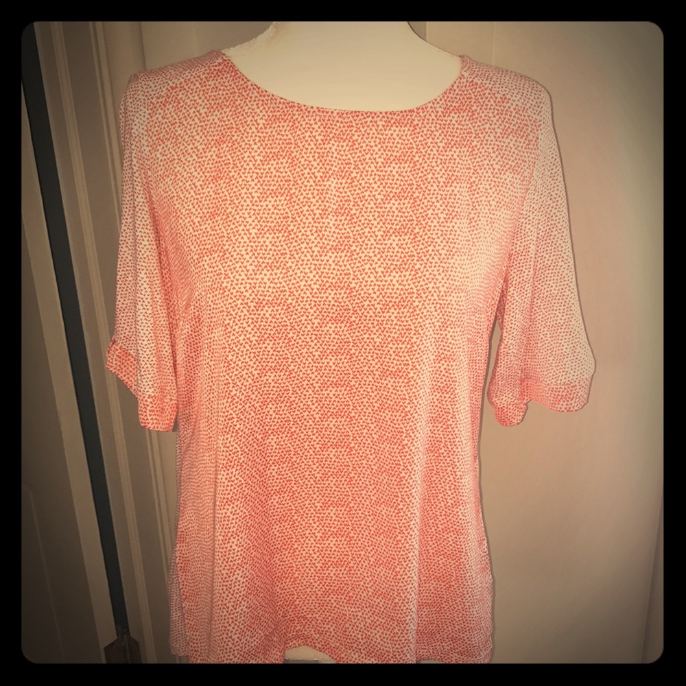 The Limited large mixed media shirt w/small hearts